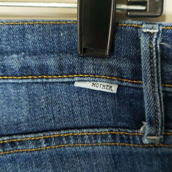 MOTHER Denim The Runaway Flare Low Rise Jeans in Flowers from the Storm Size 30 - Picture 9 of 11